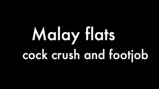 Malay flats cock crush and footjob