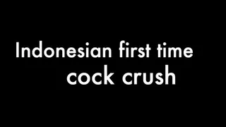 Indonesian first time cock crush