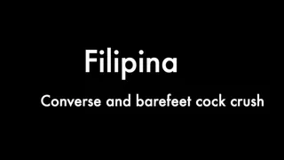 Filipina Converse and barefeet cock crush