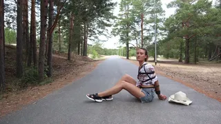 Sofi  Walk in bondage through the forest by the sea  Part 2