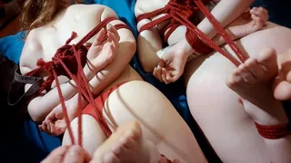 Bonnie-Gelena-Nata Trio bondage and gagging POV Part 2