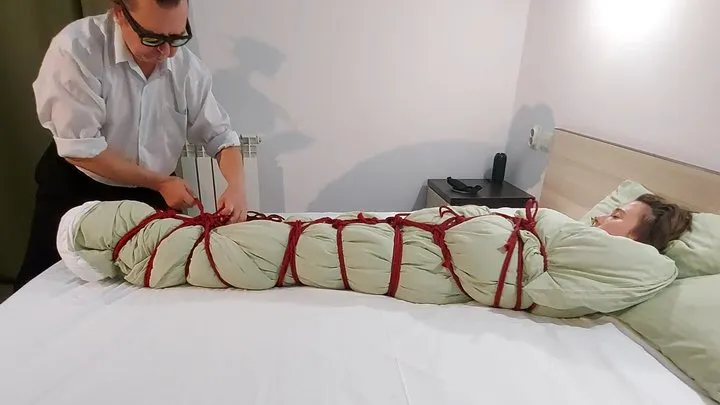 Sofi Bondage in hotel Red jute ropes Gelen Tel Part 3