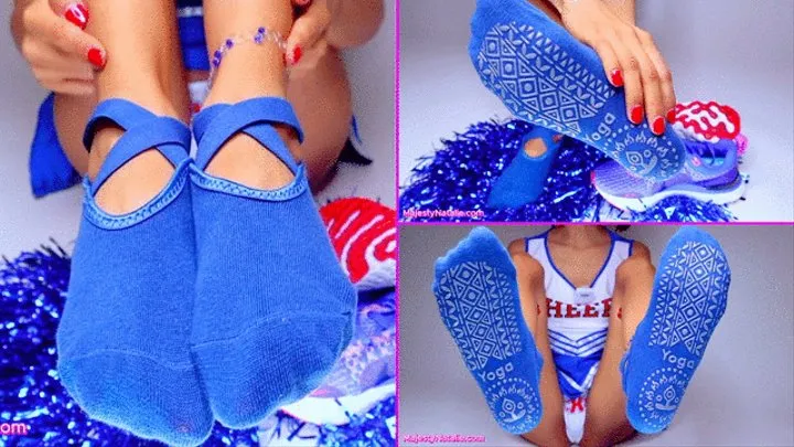 Blue Ballet Socks Tease by Majesty Natalie! KINKS: Cheerleader, Feet