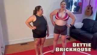 Bettie Brickhouse Lifts and Carries BBW Mia Action