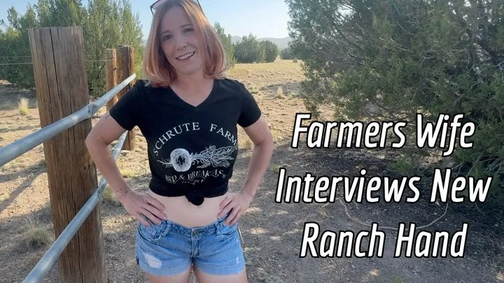 Farmers Wife Interviews New Ranch Hand - Jane Cane, Shiny Cock Films