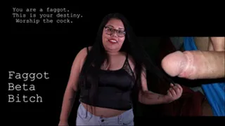 Faggot beta bitch gets to cum