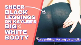 Sheer Black Leggings on Kaylee's Big White Booty