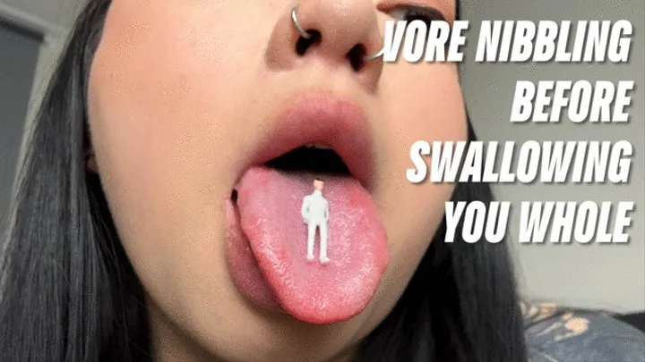 Giantess - Vore Nibbling Before Swallowing You Whole