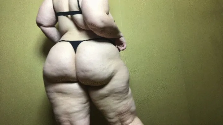 Thong tease standing up