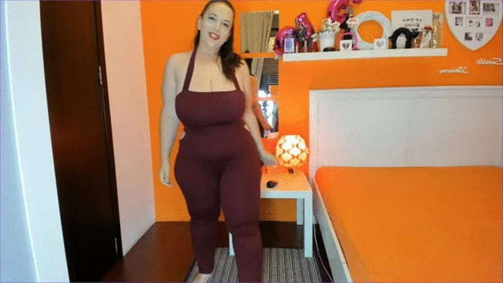 Jumpsuit tease and orgasm