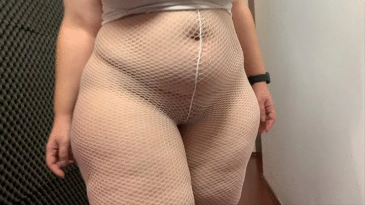 White fishnet on my big butt