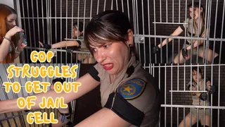 Officer Ziva Fey Struggles To Get Out Of The Jail Cell