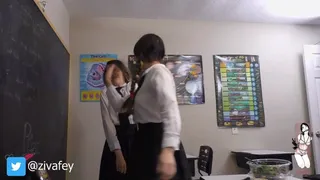 Ziva Fey And Mewchii Fey - Slap Fight In The Classroom!