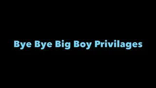 Bye Bye Big Boy Privileges