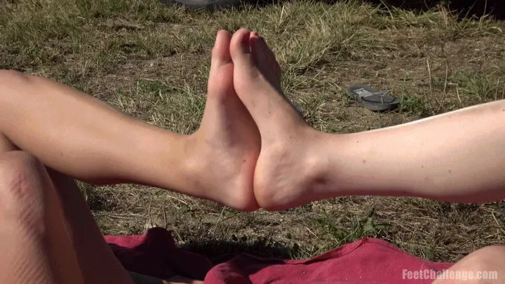 Campers sexy foot play part two