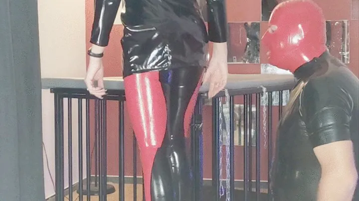 Worship my latex my pathetic slave!