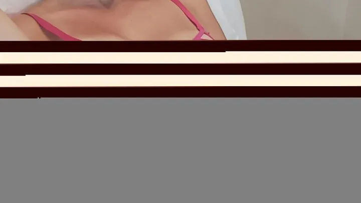 Pink lingerie masturbation