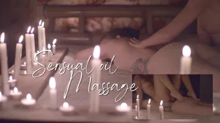 Sensual oil massage with feet