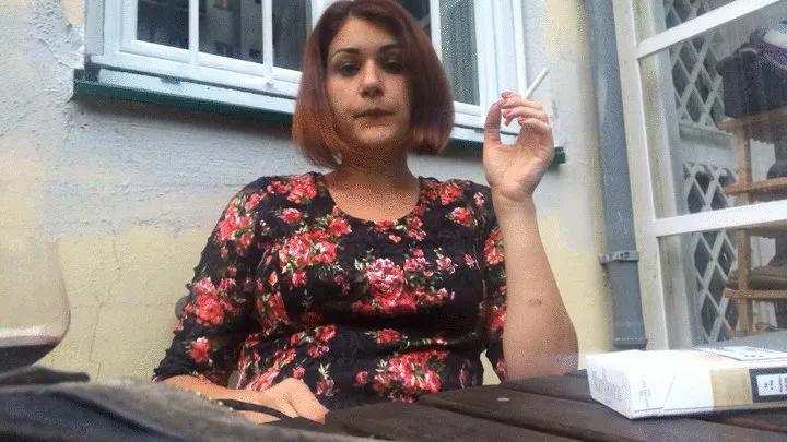 After an really exhausting day, Cigarette and -smoking queen