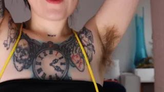 CLOSE UP HAIRY PIT WORSHIP