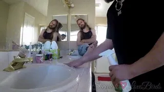 beta loser houseboy cleans Our bathroom like a good slave FULL VIDEO