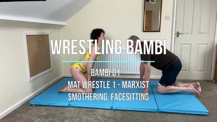 Bambi 01 - Mat Wrestle 1 - Marxist Smothering, Facesitting