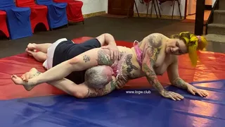 Amber 02 - Mixed Mat Wrestle 2 - Scissor Practice