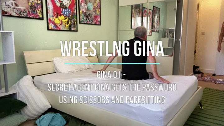 Gina 01 - Secret Agent Gina gets the Password using Scissors and Facesits