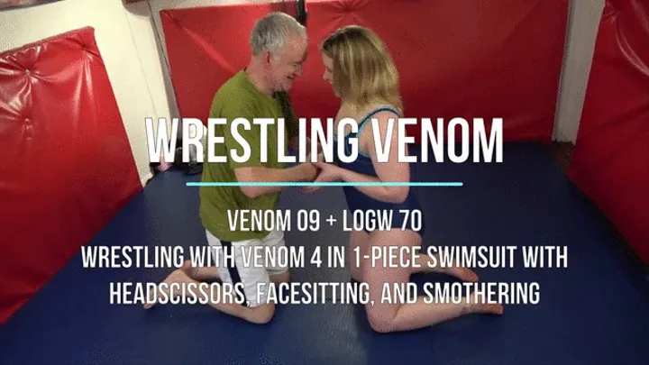 Venom 09 - Wrestling With Venom 4 in 1-piece swimsuit with Headscissors, Facesitting, and Smothering