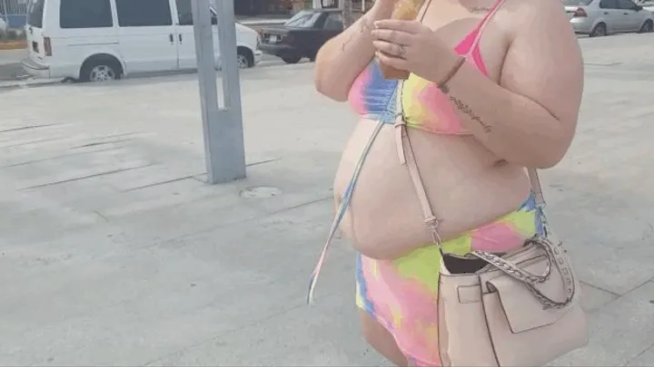 Big belly at the street