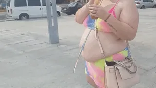 Big belly at the street