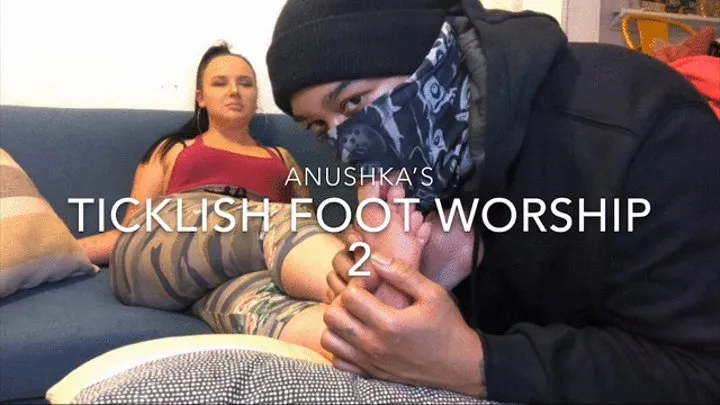 Anushka's ticklish foot worship 2