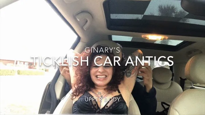 Ginary's ticklish car antics - upperbody