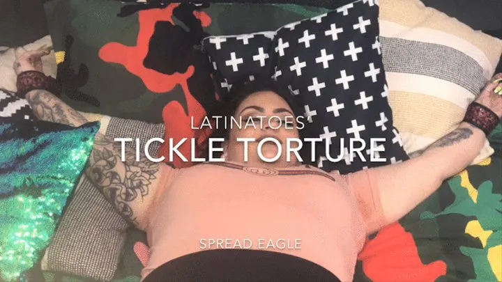 Latinastoes' tickle - spread eagle