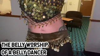 The belly worship of a belly dancer