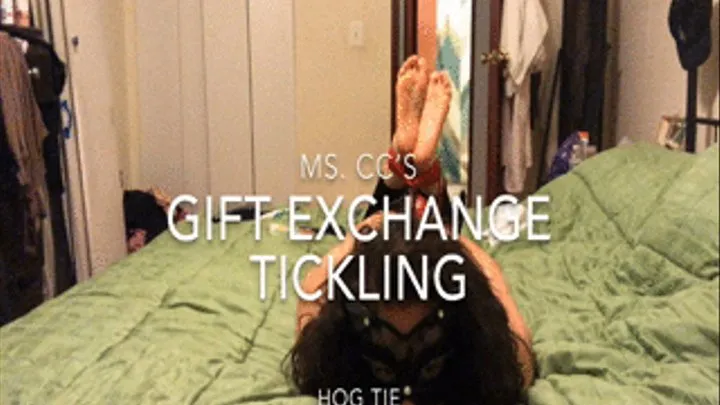 Ms. Cc's gift exchange tickling - hogtie