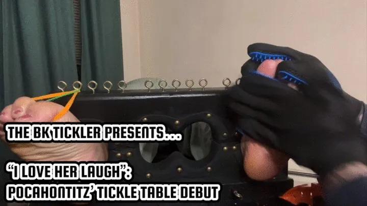 “I LOVE HER LAUGH”: POCAHONTITZ' TICKLE TABLE DEBUT