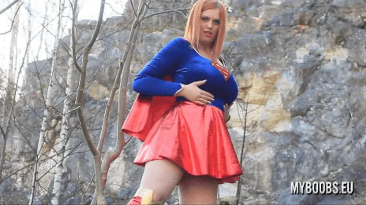 Alexsis Faye Busty SuperWoman Cosplay outdoor play