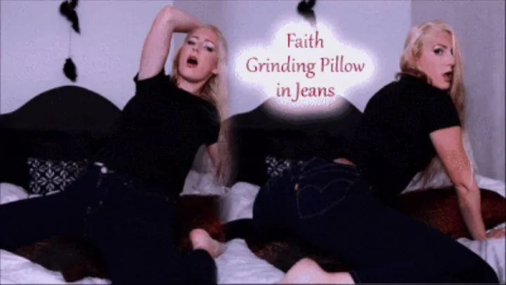 Faith Grinding Pillow in Jeans