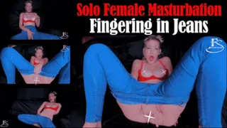 Solo Female Masturbation: Fingering in Jeans