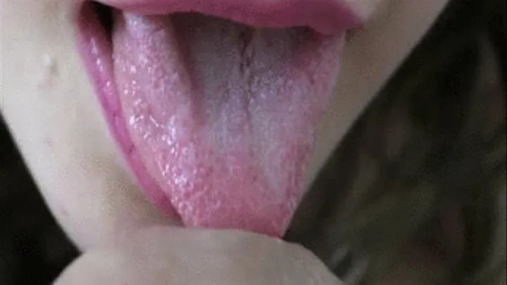 Her sweet tongue play with my dick slowly and perfect