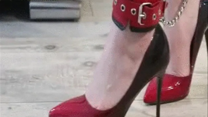 My girl dipping her sexy red highheels