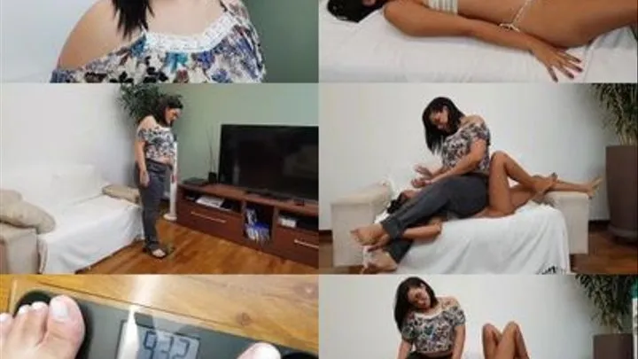 SOFA CRUSHES GIRL WITH ASTHMA! VOL # 5 - TOP FAT GIRL THAMIRES BIG BUTT - NEW MF APRIL 2018 - CLIP 2 - serie CINEMATIC image - never published