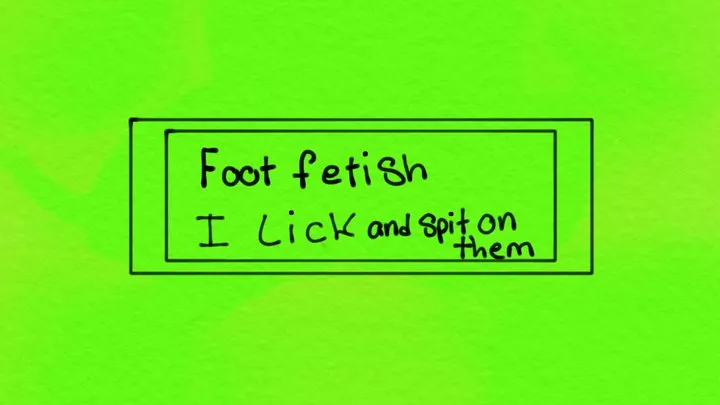 Foot fetish I lick and spit on them