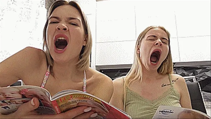 DEEP YAWNING OF BLONDES!