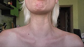 BIG LUMPS ON THE NECK FROM SWALLOWING A HUGE PEACH!