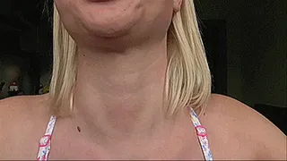 Swallowing huge sexy strawberries!