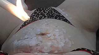 WAX ON THE BELLY FROM A CANDLE!