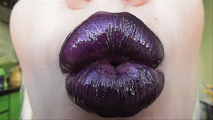 WRINKLED VIOLET SHINY LIPS!