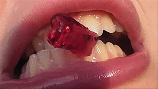 TEETH TEAR APART THE BAG AND JELLY BEARS!